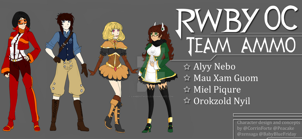 Team AMMO RWBY OC by Lambentworld on DeviantArt