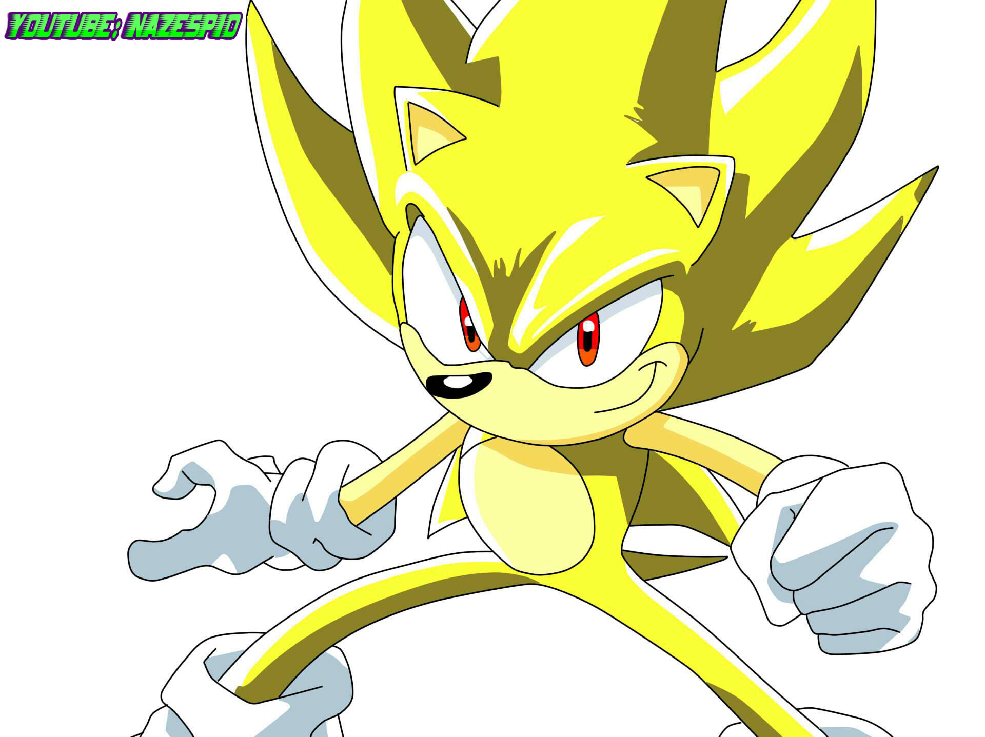 Super Sonic [Sonic X] Drawn By NazEspio by NazEspio on DeviantArt