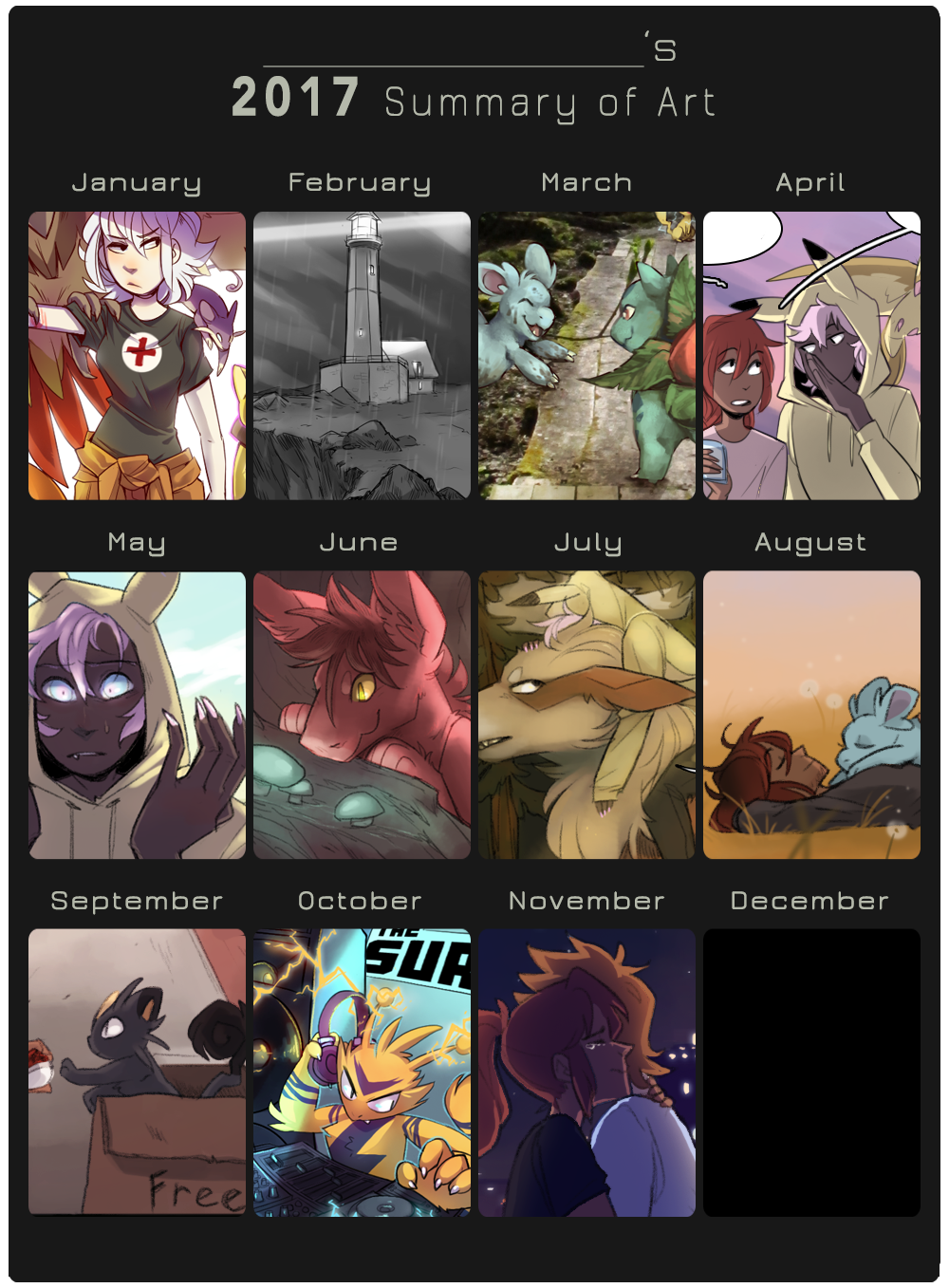 2017 art summary, and a story