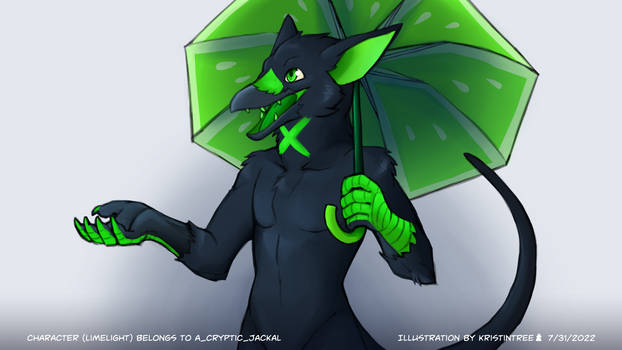 Lime Umbrella! (Art Fight 2022)