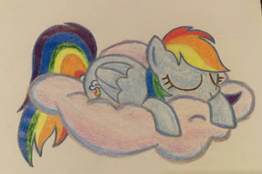 Sleeping Rainbow Dash