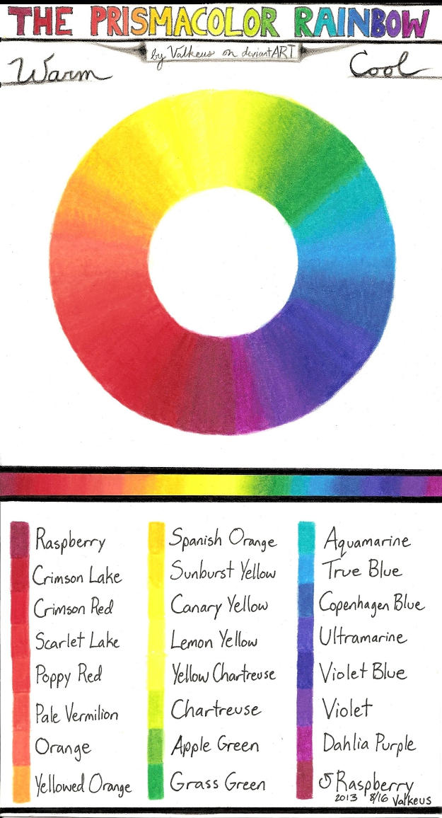 prismacolor watercolor pencils chart, Color chart and mixin…
