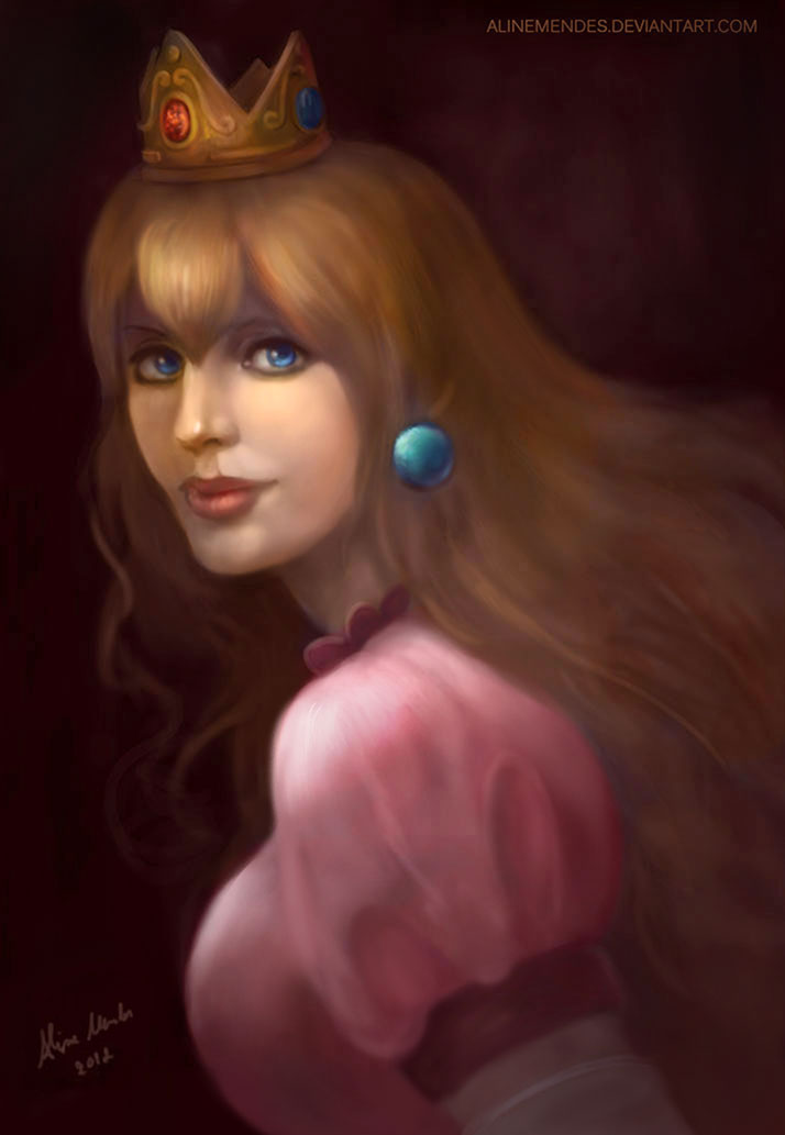 Dark Realistic Princess Peach Art