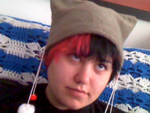 home-made cat hat lolz