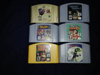 Whats left of my N64 games.. x.x