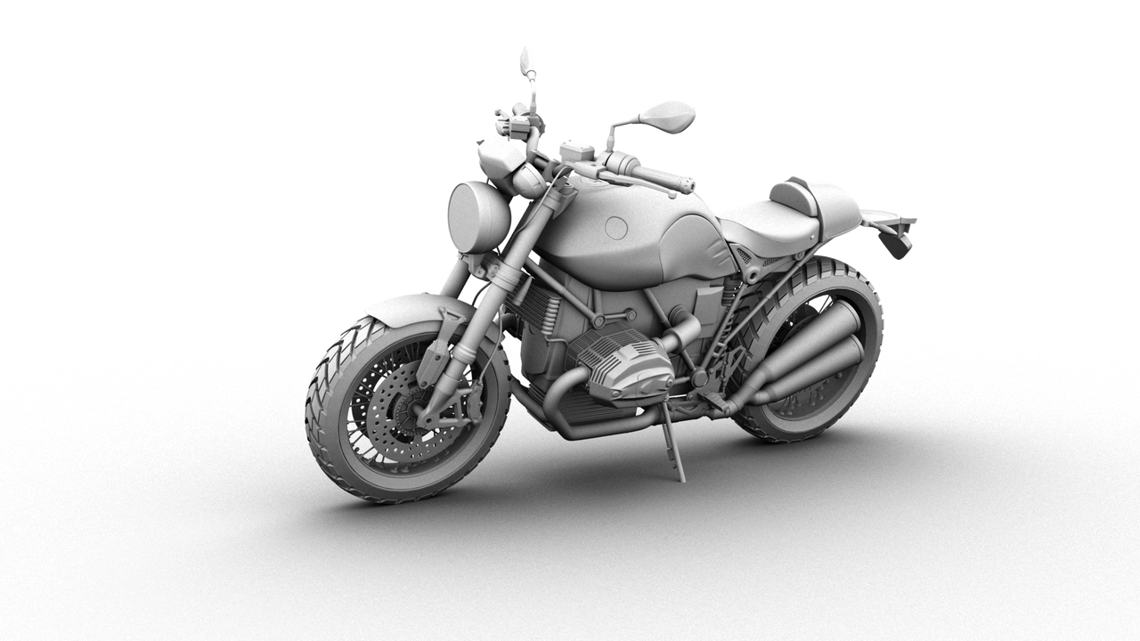 3D MODEL BMW R NINE T in AO render by lok0822 on DeviantArt