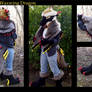 Cedar Waxwing Dragon Partial Fursuit (SOLD)