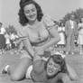 Wrestling at the family picnic 1946