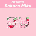 P2U Emotes | Sakura Miku by Buncaked