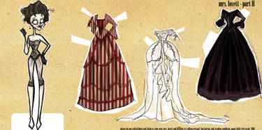 Mrs. Lovett Paper Dolls II