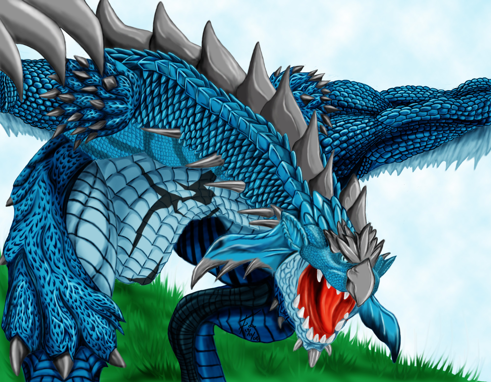 Azure Rathalos Wallpaper