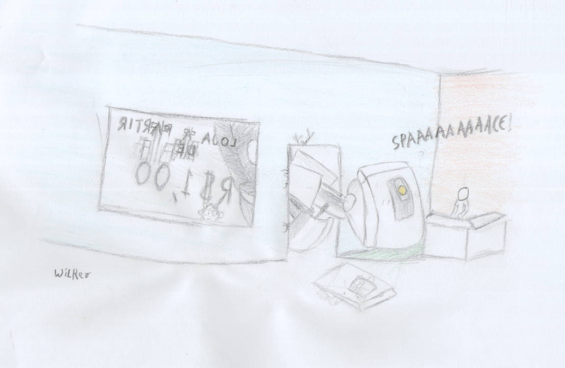 GLaDOS tries to enter the R$1 store by WilkerS1