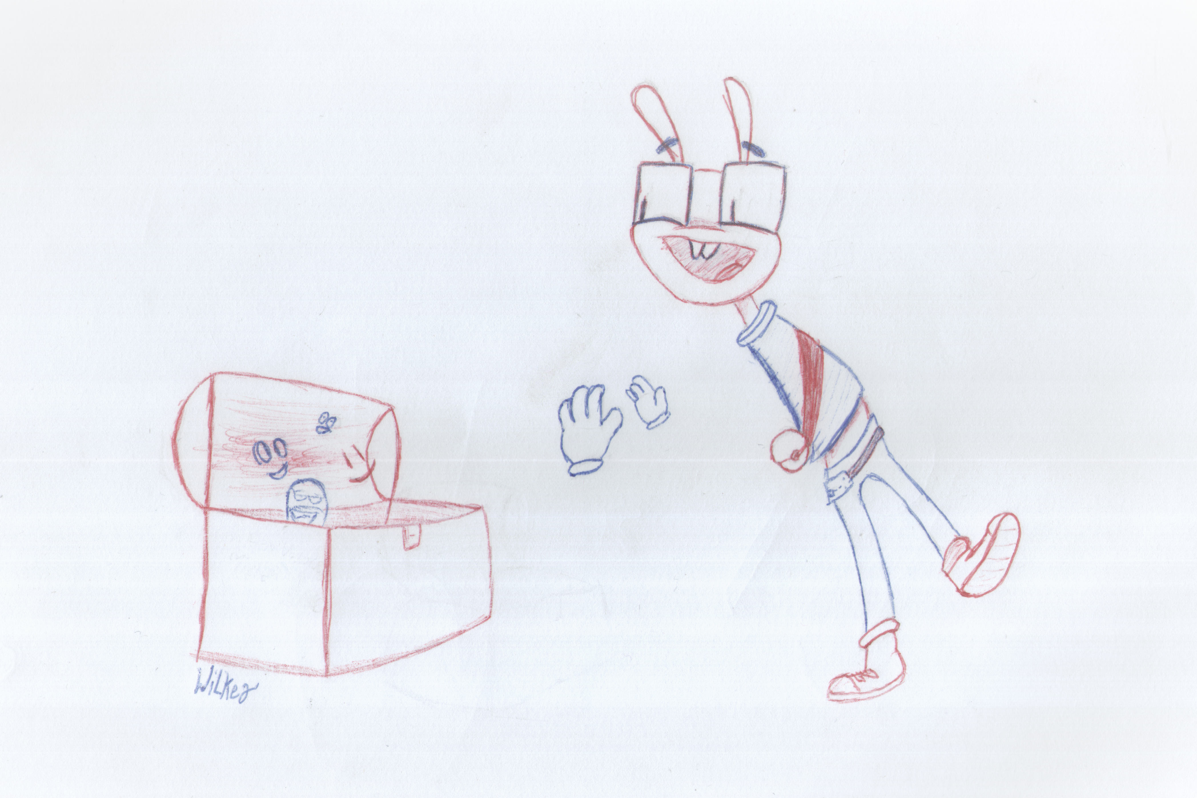Inktober #6 - Trubble and his chest... with faces by WilkerS1
