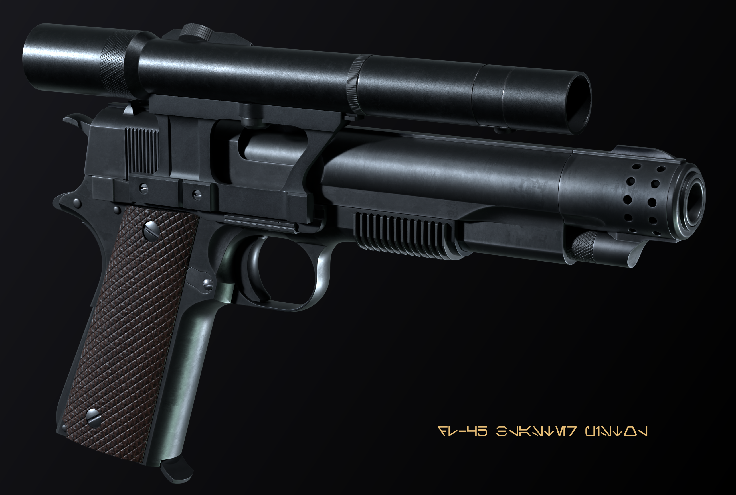 DL-45 blaster pistol (commission) by Hazakhan on DeviantArt