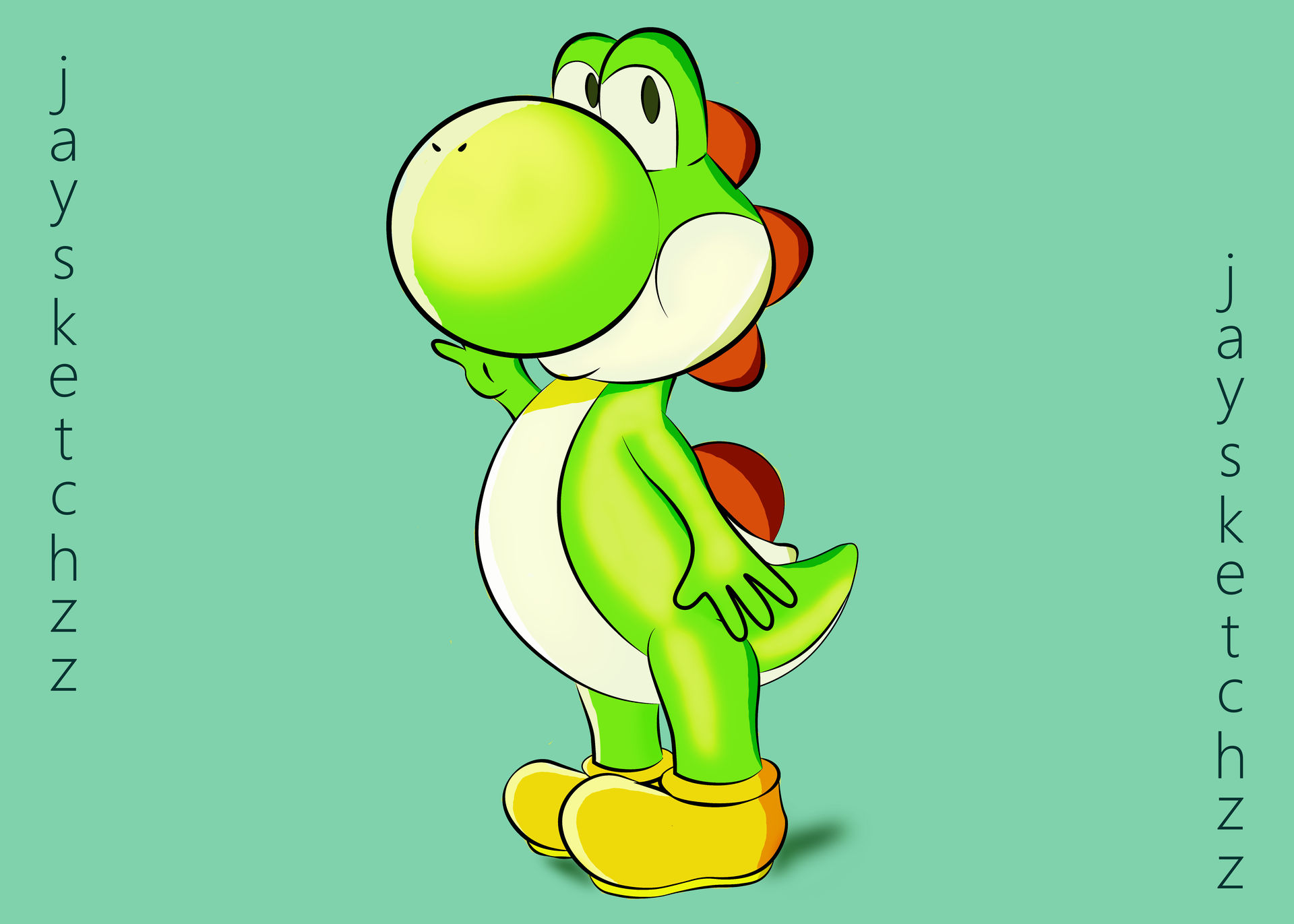 Yoshi Fandom Yoshi Artwork by jaysketchzz on DeviantArt