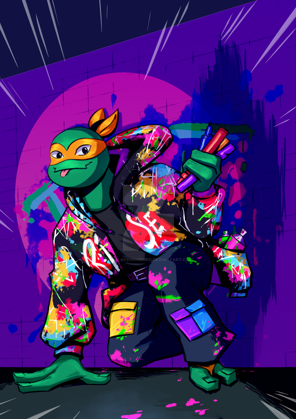 Fnf Mikey Rottmnt rotTMNT Mikey by SchlafenNigredo on DeviantArt