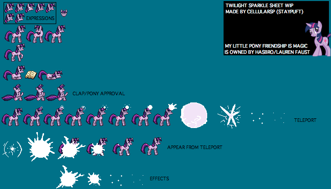 MLP Twilight Sprite Sheet WIP