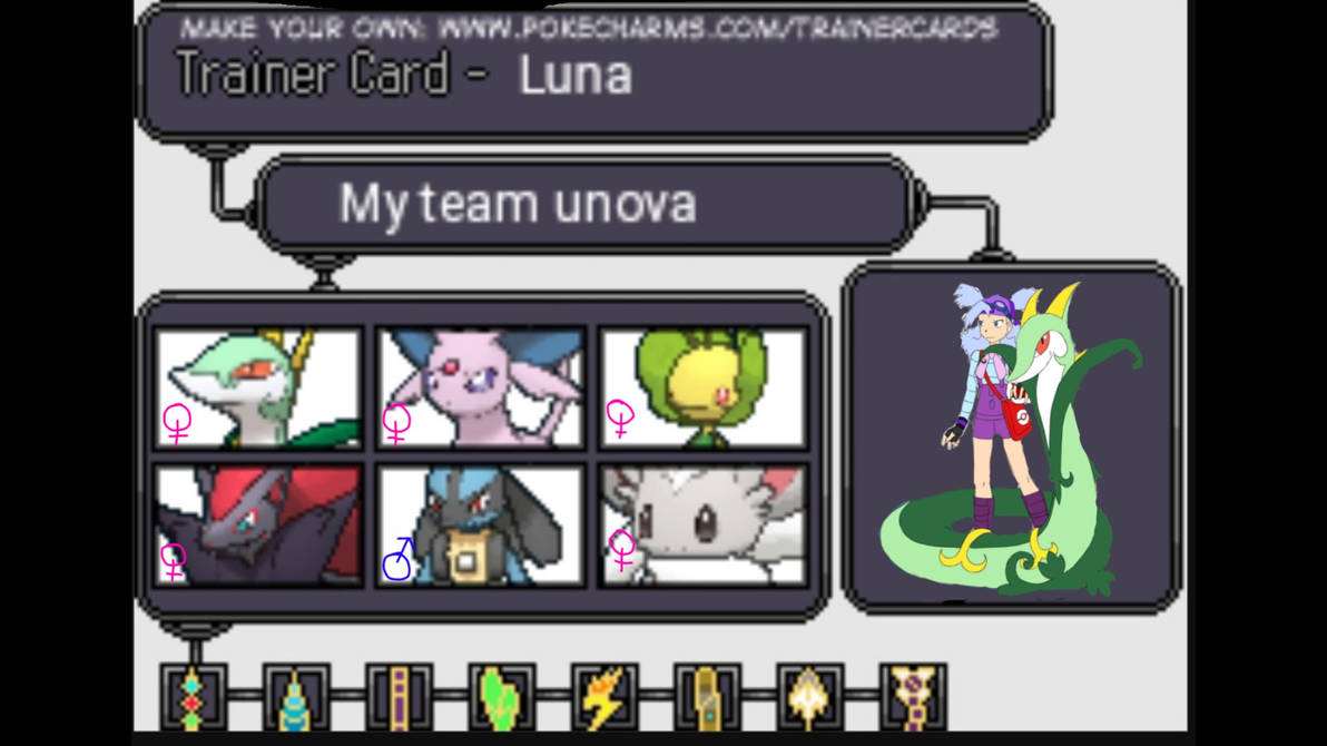 My team unova by PokeServi on DeviantArt