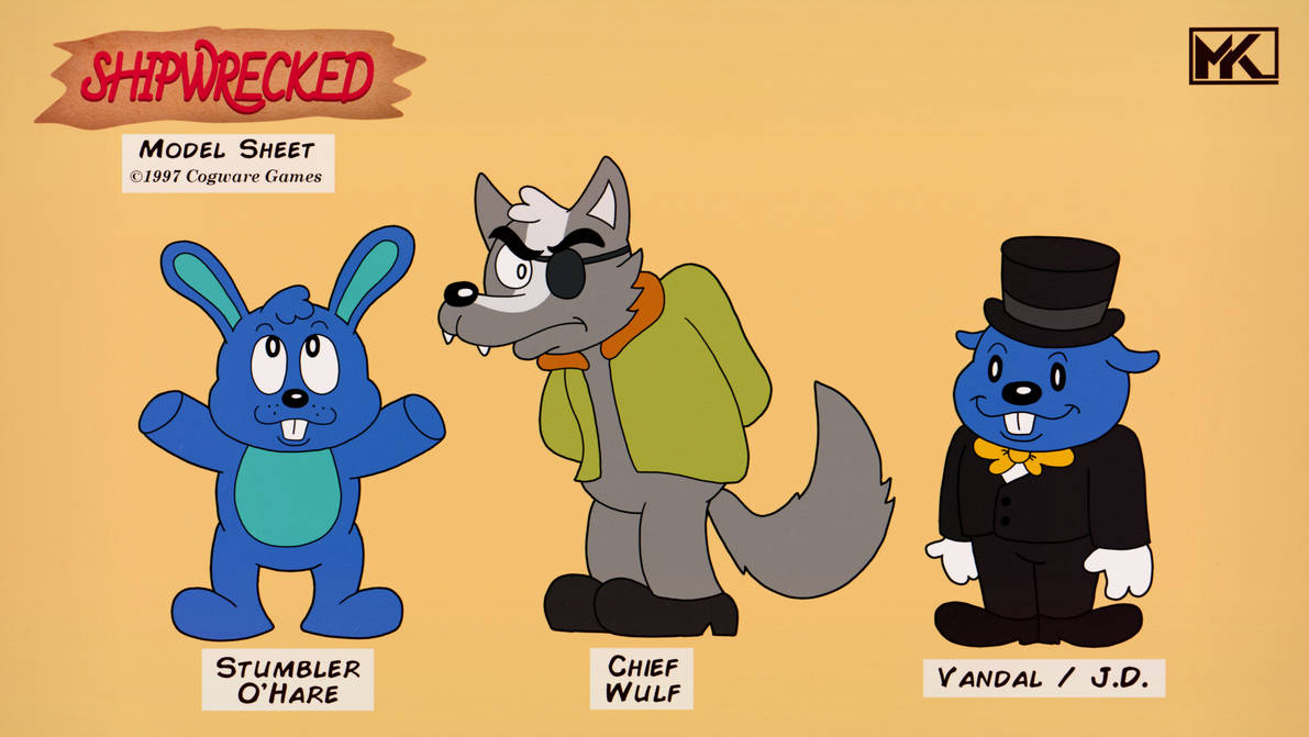 Model sheet of characters from Shipwrecked (1997) by MKdoes711 on