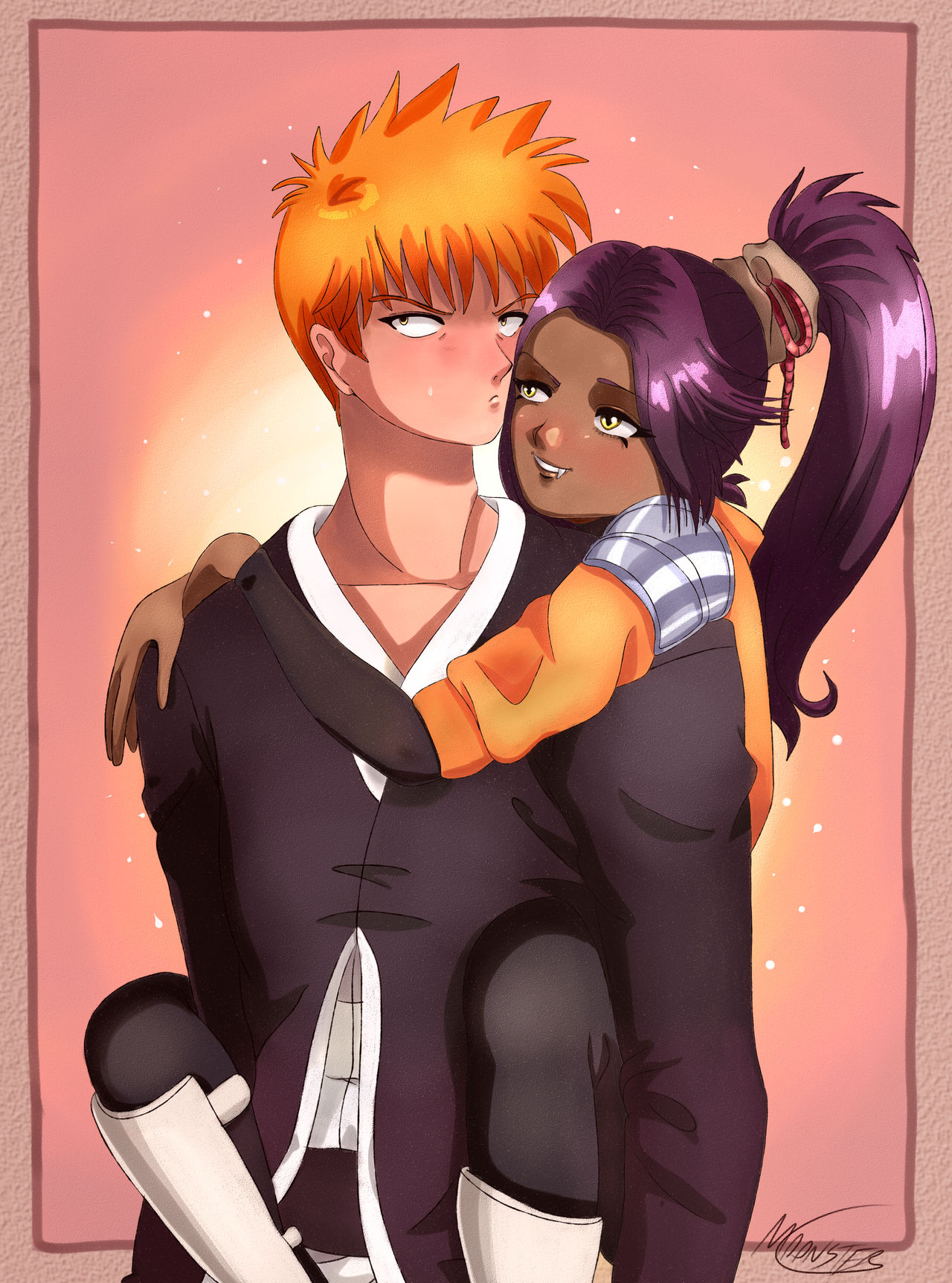 Commission Ichigo And Yoruichi By WishMoonster On DeviantArt commission-ichigo-and-yoruichi-by-wishmoonster-on-deviantart