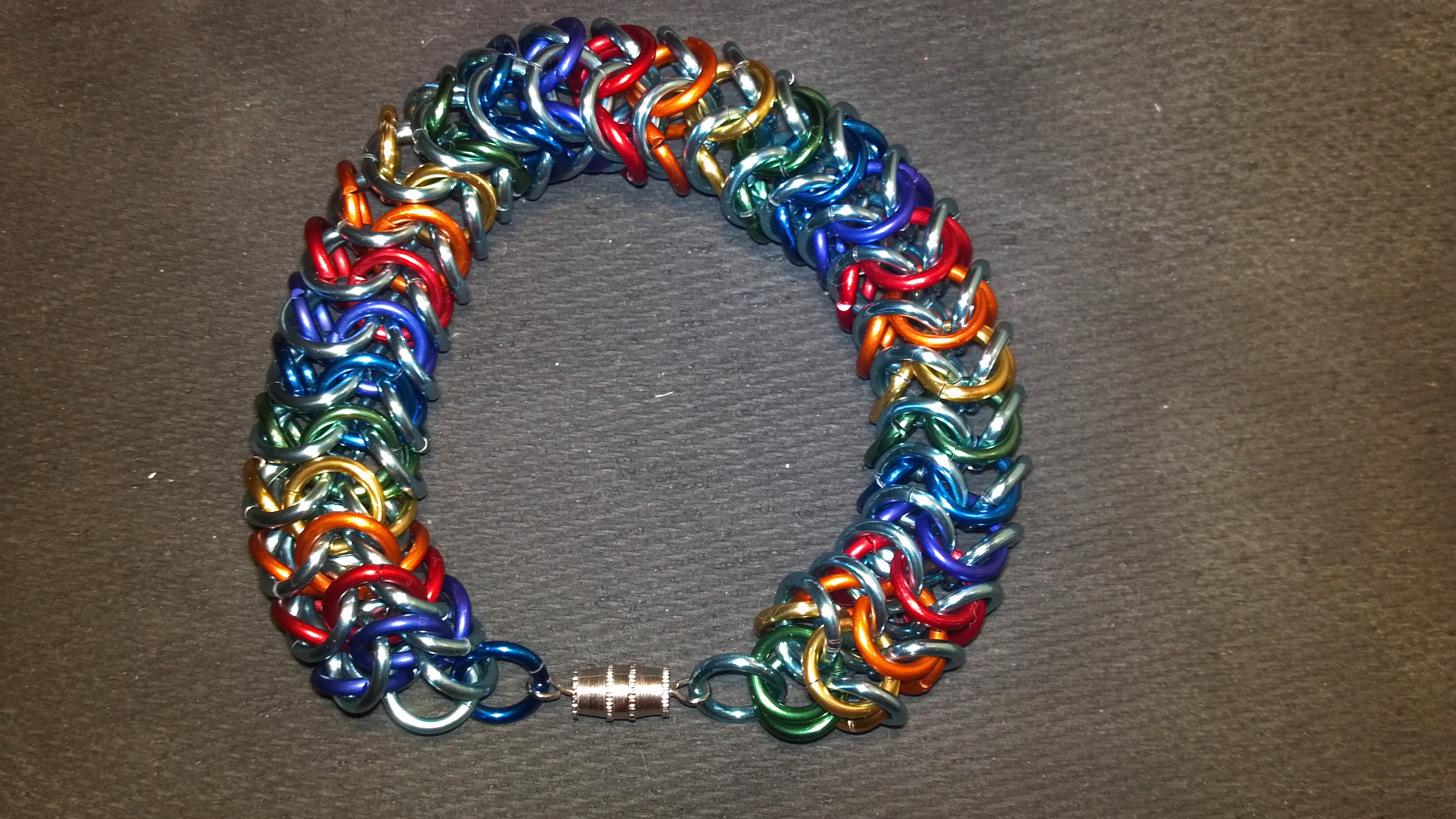 MLP Themed Rainbow Dash Chainmail Bracelet-2