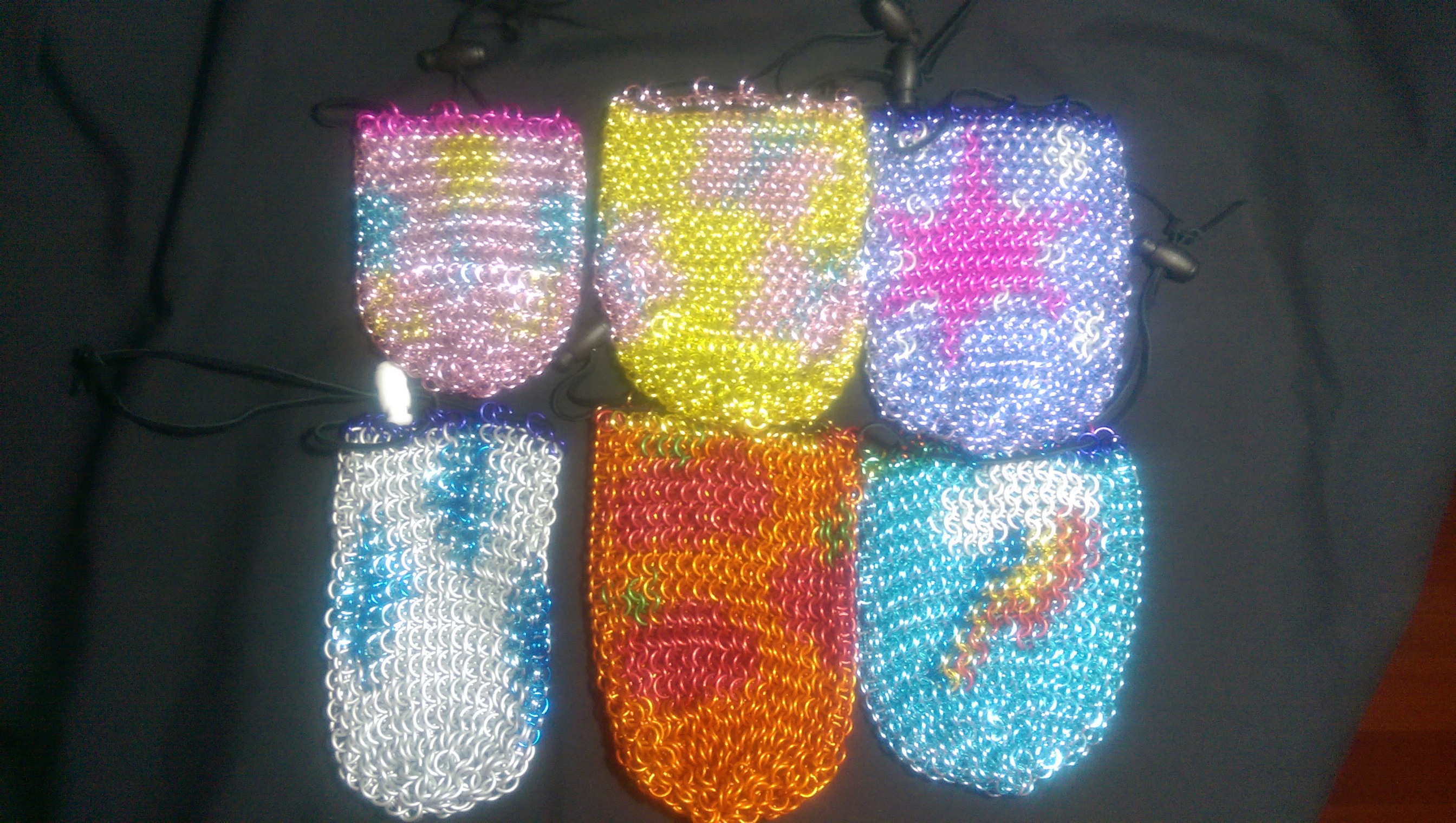 MLP Mane Six Chainmaille Dicebag Set