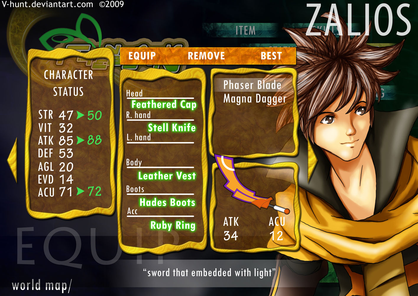 FR -- Equip Menu Screen by V-hunt on DeviantArt