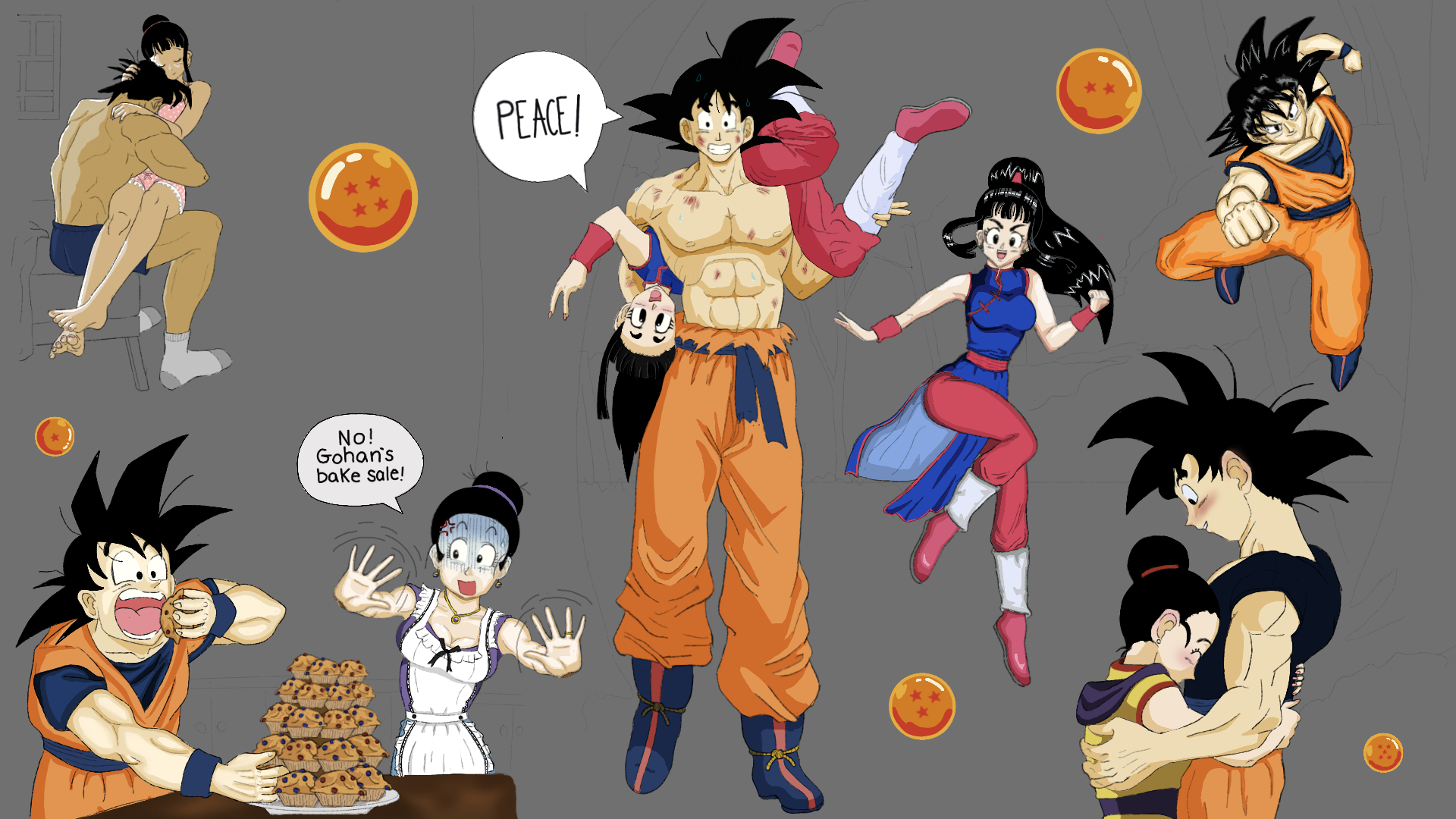 Goku and Chi Chi by Horsezroxsox on DeviantArt