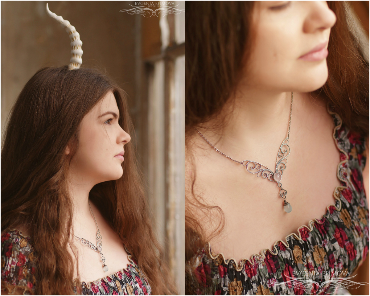 Fairy Filigree. #1 Sterling silver necklace