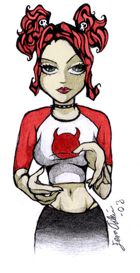 Little evil girlie colored