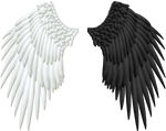 Good and Evil Angel Wings PNG