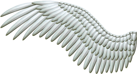 Spread Silver Wings PNG