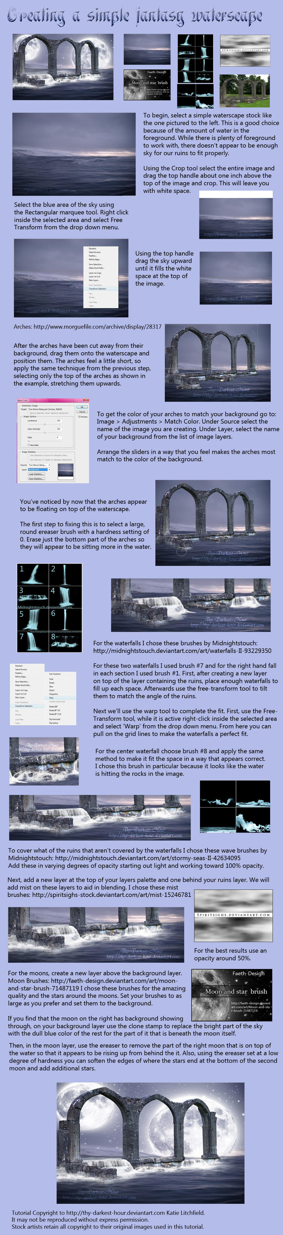 Creating a Fantasy Waterscape by Thy-Darkest-Hour