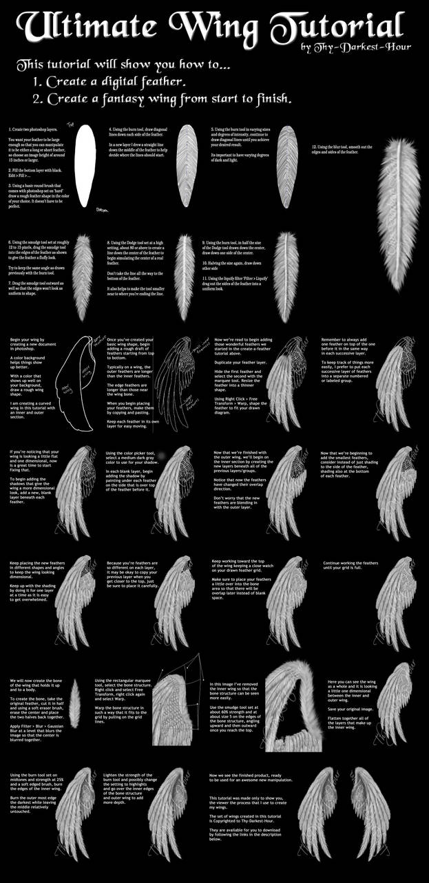 Wing Tutorial by Thy-Darkest-Hour on DeviantArt