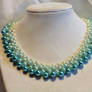 Pearl Choker in Sea Blues - Stock