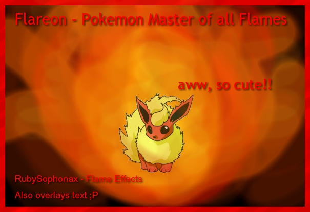 Flareon and Flame by Ruby-Sophonax on DeviantArt