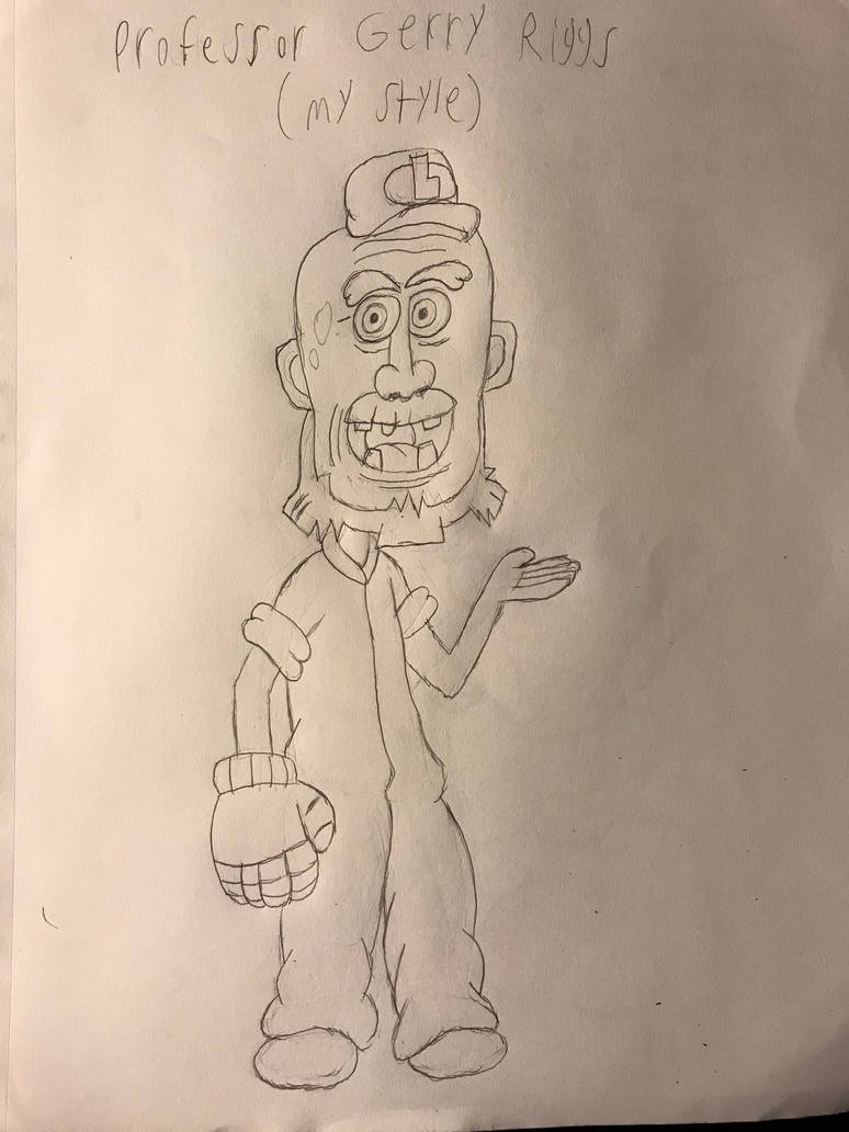 Professor Gerry Riggs in my style (sketch) by ToonGamer23 on DeviantArt