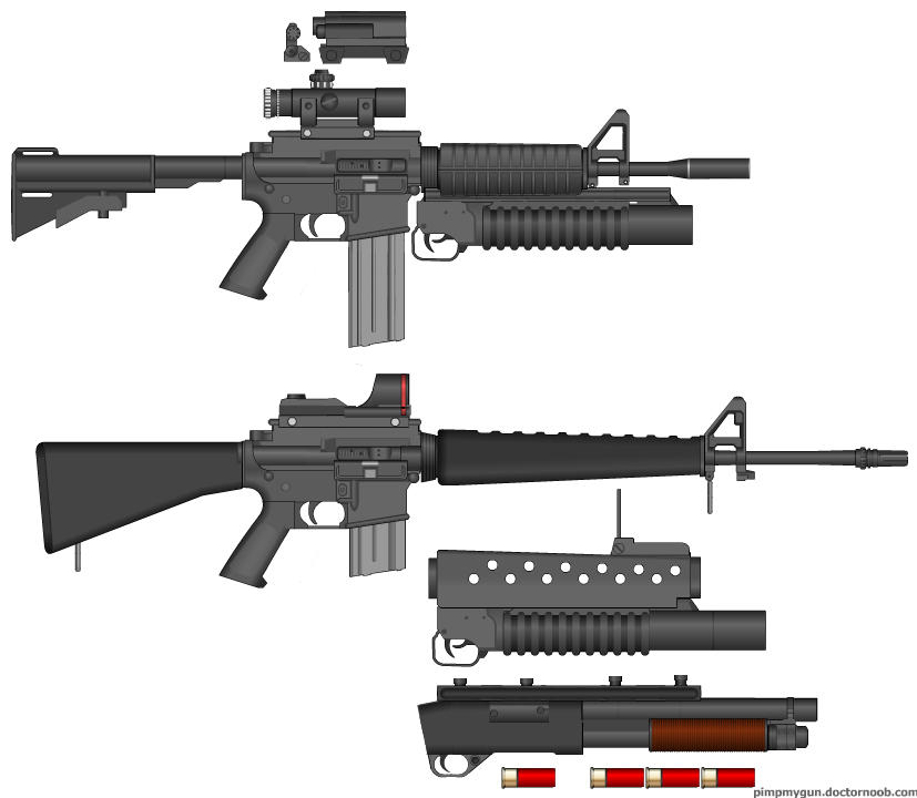 M16 Customized M16 and Commando Customization by knight992006 on DeviantArt