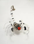 Steampunk Scorpion sculpture by clemcrea