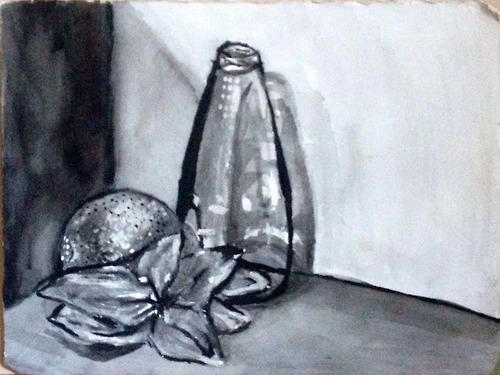 WATERCOLOR PAINTING Still Life  Black and White Step by Step