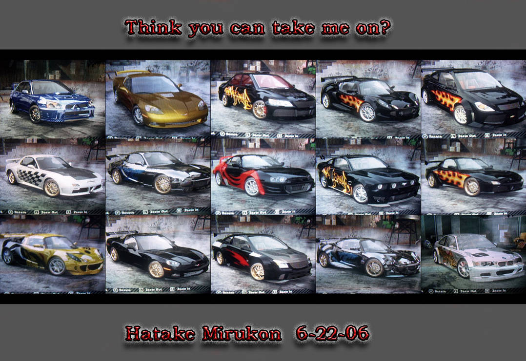 My Nfs Most Wanted Cars By Hatakemirukon On Deviantart