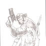 Hellboy and Buffy sketch