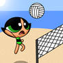 Buttercup Playing Volleyball