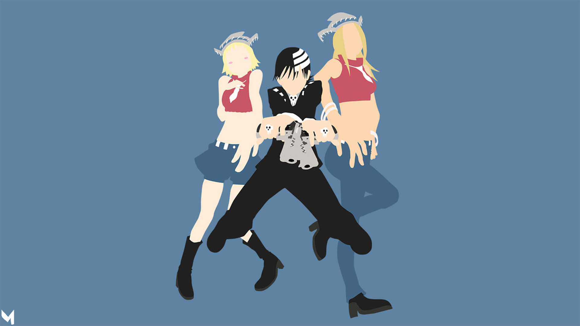 Death The Kid Liz And Patty Soul Eater By Martianz Art On Deviantart