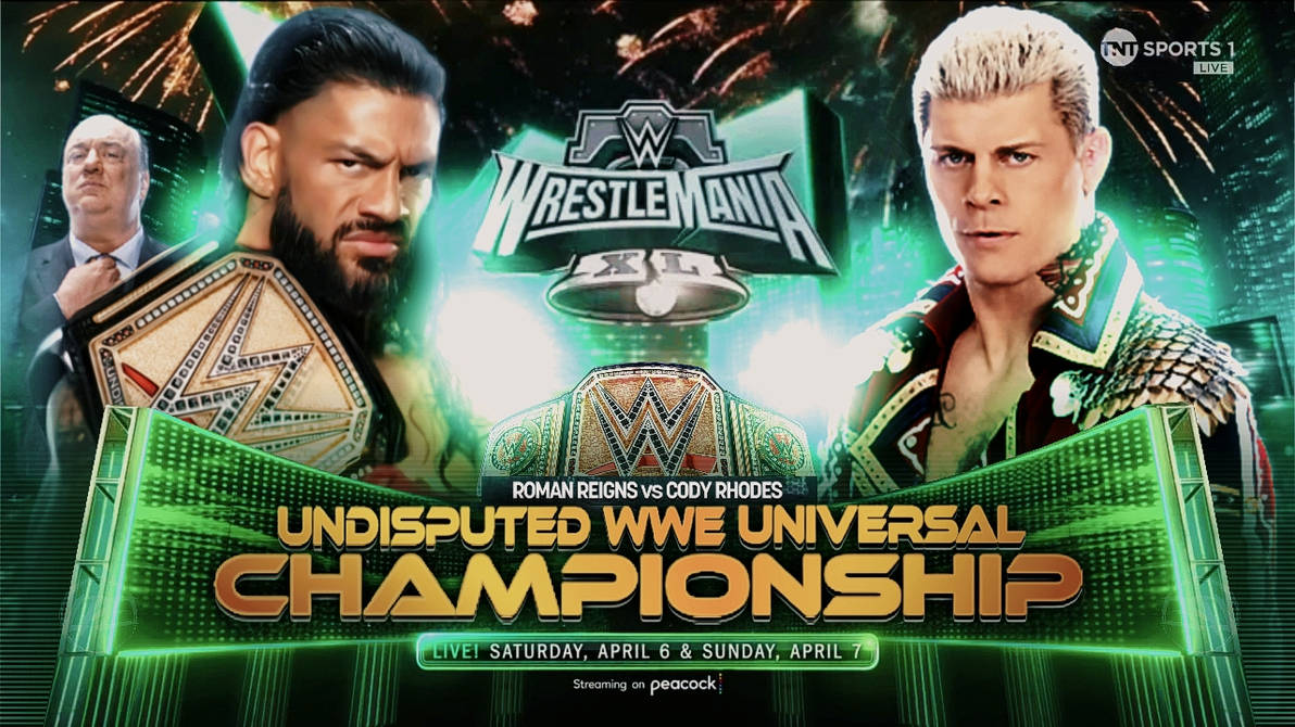 Wrestlemania 40 Roman Reigns vs Cody Rhodes Card by EriMXEdits on ...