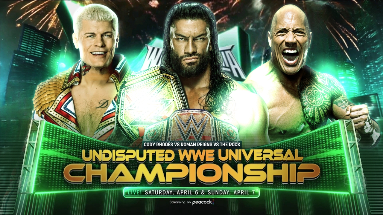WM 40 Roman Reigns vs The Rock vs Cody Rhodes by EriMXEdits on