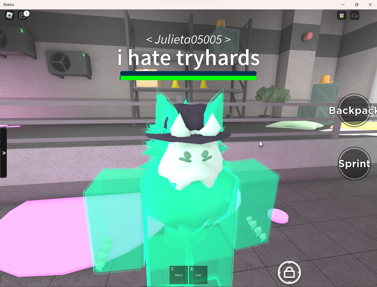 Plantix (Kaiju Paradise, Roblox) holding the Crucible. - Imgflip