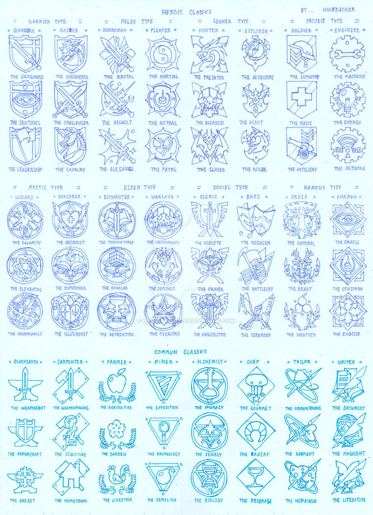 Original RPG Class Symbol - 3 of Class Styles 01 by KnifeJoker22 on ...