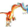 Velociraptor and Archaeopterix
