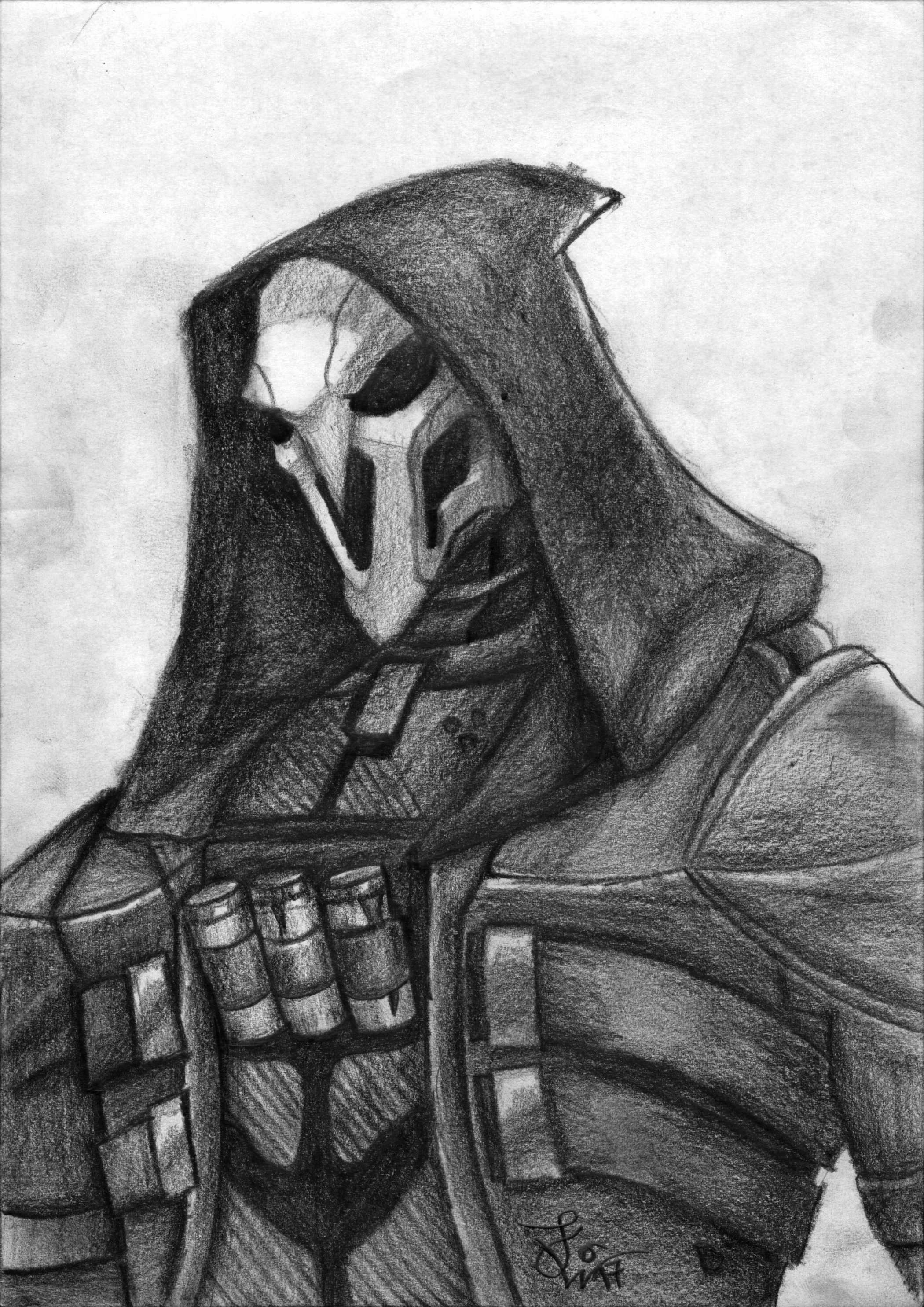 Overwatch Reaper Pencil Drawing By Thejulinator On Deviantart